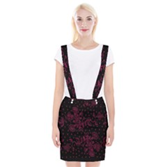 Floral Pattern Background Suspender Skirt by Simbadda