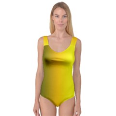 Yellow Gradient Background Princess Tank Leotard  by Simbadda