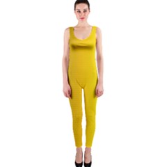 Yellow Gradient Background Onepiece Catsuit by Simbadda