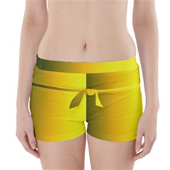 Yellow Gradient Background Boyleg Bikini Wrap Bottoms by Simbadda