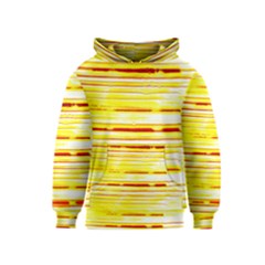 Yellow Curves Background Kids  Pullover Hoodie by Simbadda