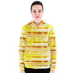 Yellow Curves Background Women s Zipper Hoodie