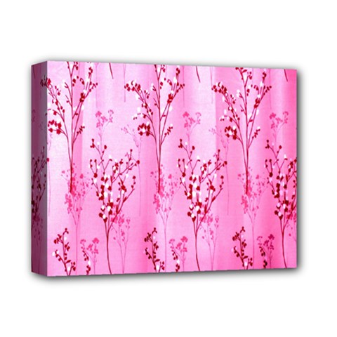 Pink Curtains Background Deluxe Canvas 14  X 11  by Simbadda