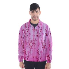 Pink Curtains Background Wind Breaker (men) by Simbadda