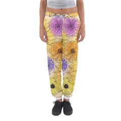 Multi Flower Line Drawing Women s Jogger Sweatpants by Simbadda