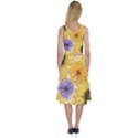 Multi Flower Line Drawing Midi Sleeveless Dress View2