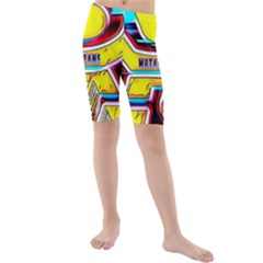 Resident Ange Kids  Mid Length Swim Shorts by MRTACPANS