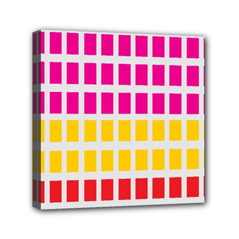 Squares Pattern Background Colorful Squares Wallpaper Mini Canvas 6  X 6 