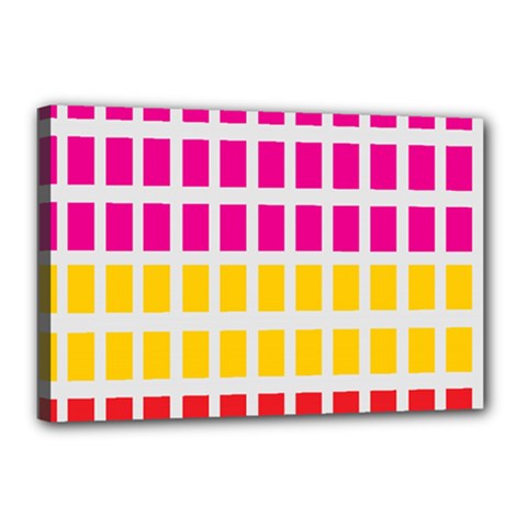 Squares Pattern Background Colorful Squares Wallpaper Canvas 18  X 12  by Simbadda