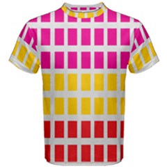 Squares Pattern Background Colorful Squares Wallpaper Men s Cotton Tee by Simbadda