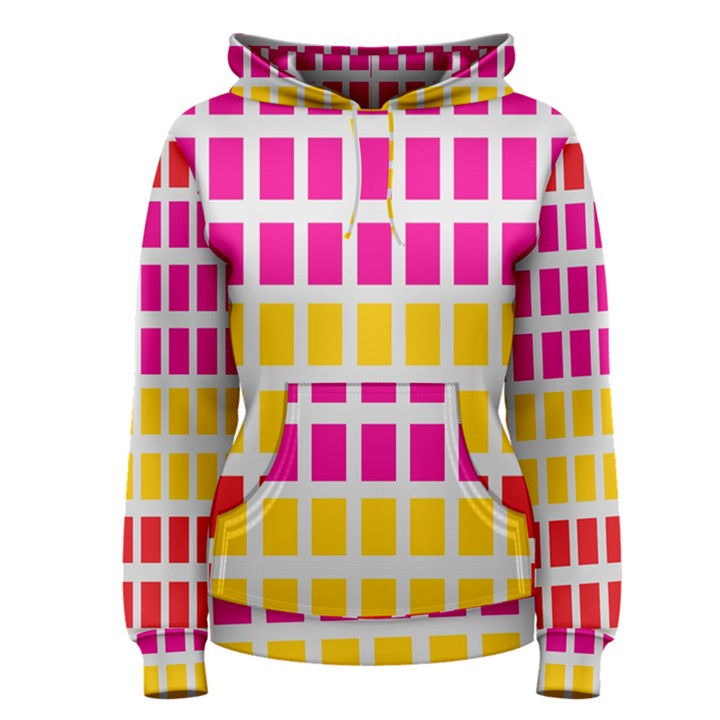 Squares Pattern Background Colorful Squares Wallpaper Women s Pullover Hoodie