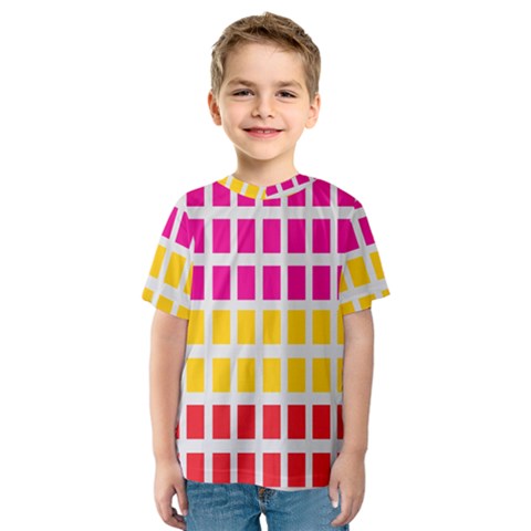 Squares Pattern Background Colorful Squares Wallpaper Kids  Sport Mesh Tee by Simbadda