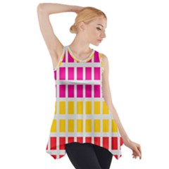 Squares Pattern Background Colorful Squares Wallpaper Side Drop Tank Tunic by Simbadda