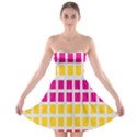 Squares Pattern Background Colorful Squares Wallpaper Strapless Bra Top Dress View1