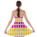 Squares Pattern Background Colorful Squares Wallpaper Strapless Bra Top Dress View2