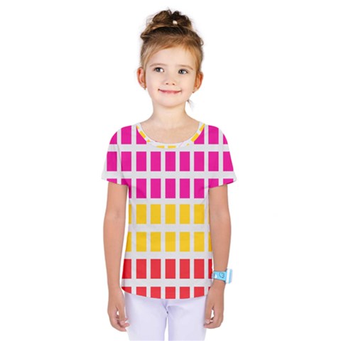 Squares Pattern Background Colorful Squares Wallpaper Kids  One Piece Tee by Simbadda