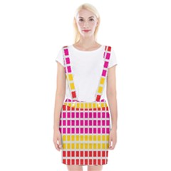 Squares Pattern Background Colorful Squares Wallpaper Suspender Skirt by Simbadda