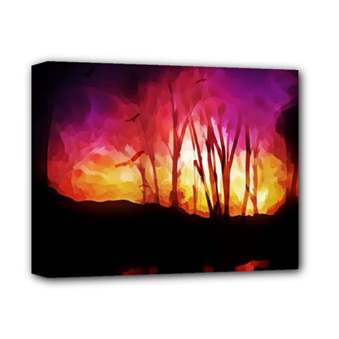 Fall Forest Background Deluxe Canvas 14  X 11  by Simbadda