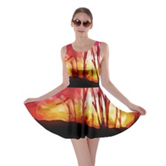 Fall Forest Background Skater Dress by Simbadda