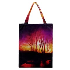 Fall Forest Background Classic Tote Bag by Simbadda