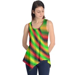 Neon Color Fractal Lines Sleeveless Tunic by Simbadda