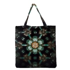 Kaleidoscope With Bits Of Colorful Translucent Glass In A Cylinder Filled With Mirrors Grocery Tote Bag by Simbadda