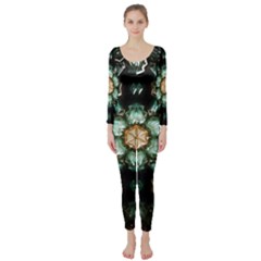 Kaleidoscope With Bits Of Colorful Translucent Glass In A Cylinder Filled With Mirrors Long Sleeve Catsuit by Simbadda