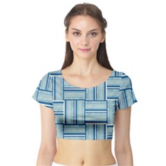 Pattern Short Sleeve Crop Top (tight Fit) by Valentinaart