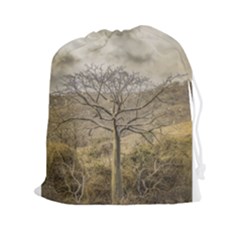 Ceiba Tree At Dry Forest Guayas District   Ecuador Drawstring Pouches (xxl) by dflcprints