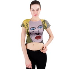 Happy Birthday Mr  President  Crew Neck Crop Top by Valentinaart