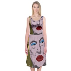 Happy Birthday Mr  President  Midi Sleeveless Dress by Valentinaart