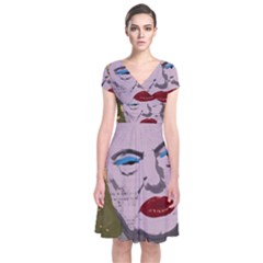 Happy Birthday Mr  President  Short Sleeve Front Wrap Dress