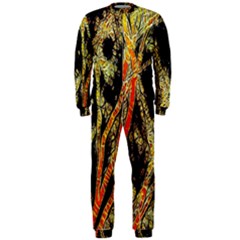 Artistic Effect Fractal Forest Background Onepiece Jumpsuit (men)  by Simbadda