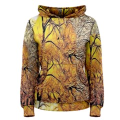 Summer Sun Set Fractal Forest Background Women s Pullover Hoodie by Simbadda