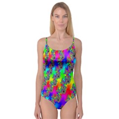 Digital Rainbow Fractal Camisole Leotard  by Simbadda