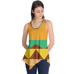 Hamburger Bread Food Cheese Sleeveless Tunic by Simbadda