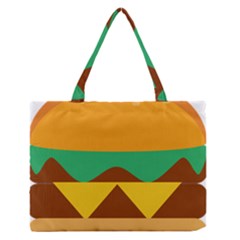 Hamburger Bread Food Cheese Medium Zipper Tote Bag by Simbadda