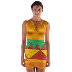 Burger Bread Food Cheese Vegetable Wrap Front Bodycon Dress by Simbadda