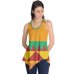 Burger Bread Food Cheese Vegetable Sleeveless Tunic by Simbadda