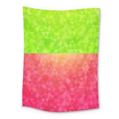 Colorful Abstract Triangles Pattern  Medium Tapestry by TastefulDesigns