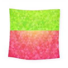 Colorful Abstract Triangles Pattern  Square Tapestry (small) by TastefulDesigns