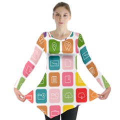 Icons Vector Long Sleeve Tunic  by Simbadda