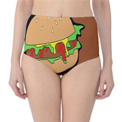 Burger Double High-waist Bikini Bottoms by Simbadda