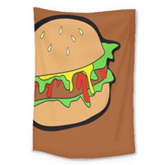 Burger Double Large Tapestry by Simbadda