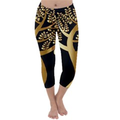 Abstract Art Floral Forest Capri Winter Leggings  by Simbadda