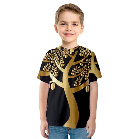 Abstract Art Floral Forest Kids  Sport Mesh Tee by Simbadda