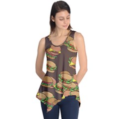 A Fun Cartoon Cheese Burger Tiling Pattern Sleeveless Tunic by Simbadda