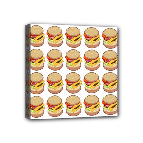 Hamburger Pattern Mini Canvas 4  x 4 