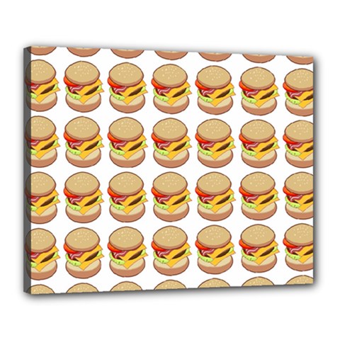 Hamburger Pattern Canvas 20  x 16 