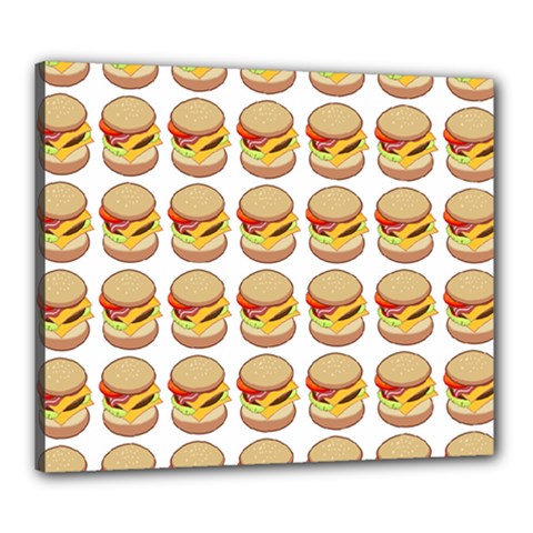 Hamburger Pattern Canvas 24  x 20 